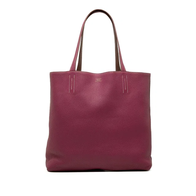 Pink Hermès Clemence Double Sens 36 Tote Bag in Pink Clemence leather from Designer Revival