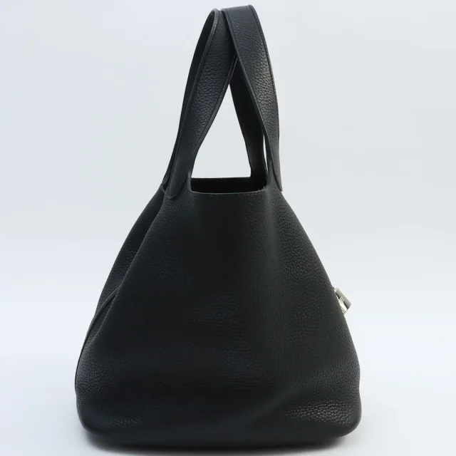 Hermès 2018 Picotin Lock MM Black in Black Clemence leather from VINTAGE QOO TOKYO, photo 3 of 13