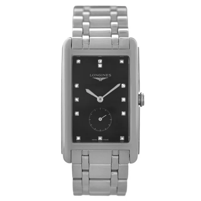 Longines Dolcevita Diamond Black Dial Ladies Watch L5.755.4.57.6 in silver|black|gray from Jomashop.com