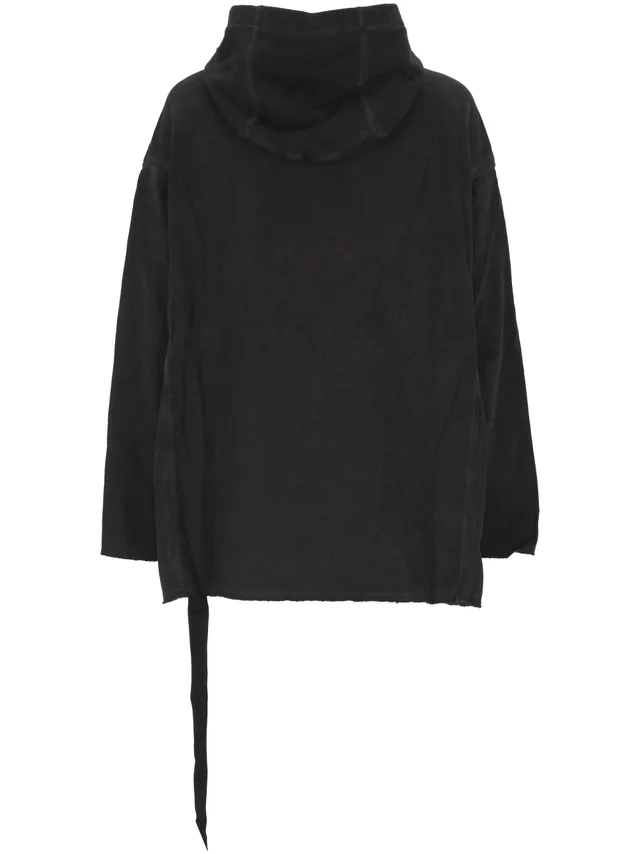 Rick Owens Drkshdw drawstring raw-cut hoodie, photo 2 of 7 from SENSER