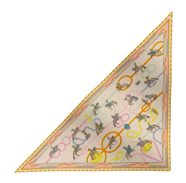 17. Hermes 140cm Cashmere/ Silk Large Triangle Scarf - in Box in Silk from Luxury Promise