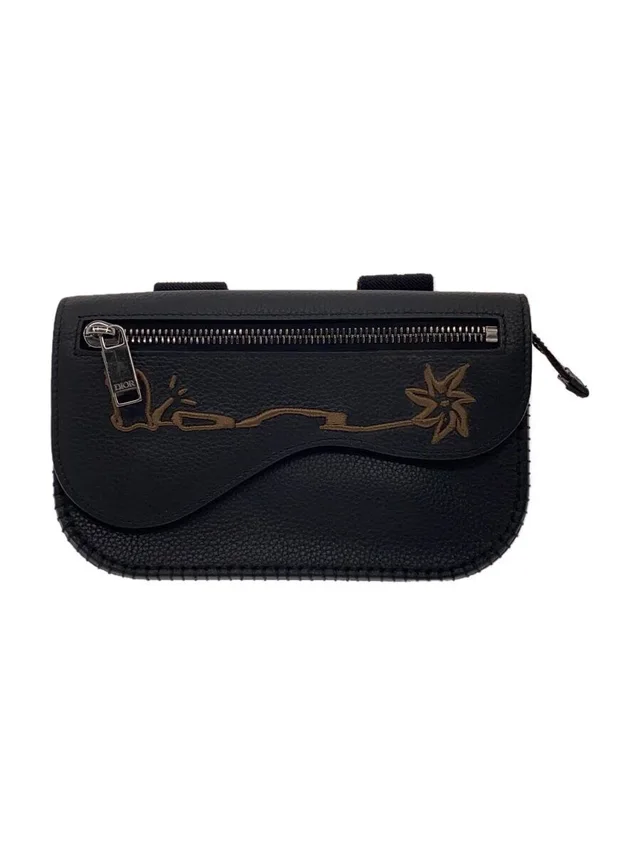 Dior Pouch Clutch Leather Black in black Leather from Poshmark