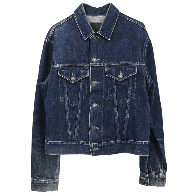 Gucci Denim Jacket Indigo #44 in Denim from AMORE Vintage Tokyo