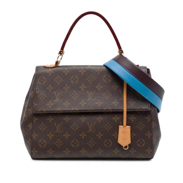 Brown Louis Vuitton Monogram Cluny MM Satchel in Brown Coated canvas from Designer Revival