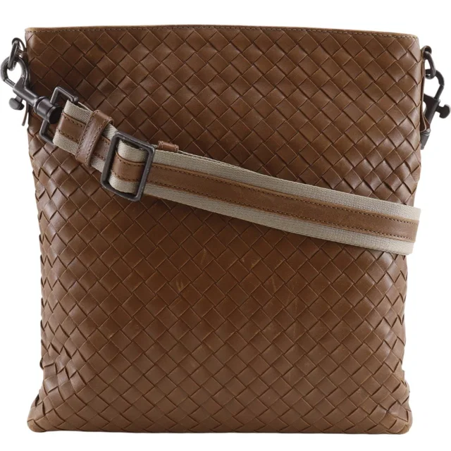 Bottega Veneta Intrecciato Leather Shoulder Bag in Woven leather from LuxUness