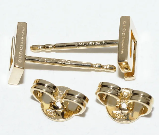 Gucci G Logo Au750 Earrings in Gold 18K Yellow Gold (Au750) from LuxUness, photo 3 of 3