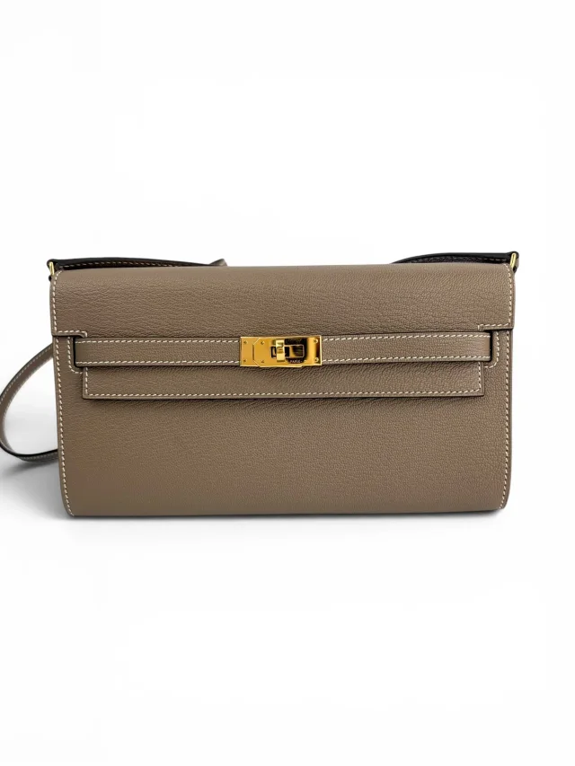 Hermès Etoupe Epsom Kelly Wallet To Go in Taupe Epsom leather from Season 2 Consign, photo 1 of 1