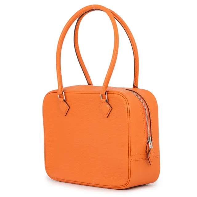 Hermès Plume Orange Chevre Myzore Goatskin Size Mini in Orange Goatskin from GALLERY RARE, photo 2 of 12