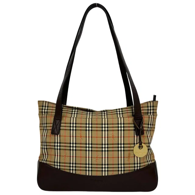 Burberry vintage canvas leather tote bag in Canvas from LuxUness