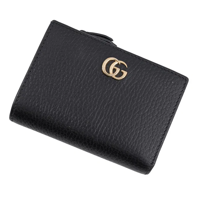 Gucci GG Marmont Compact Wallet Black772738 Leather in Leather from GALLERY RARE