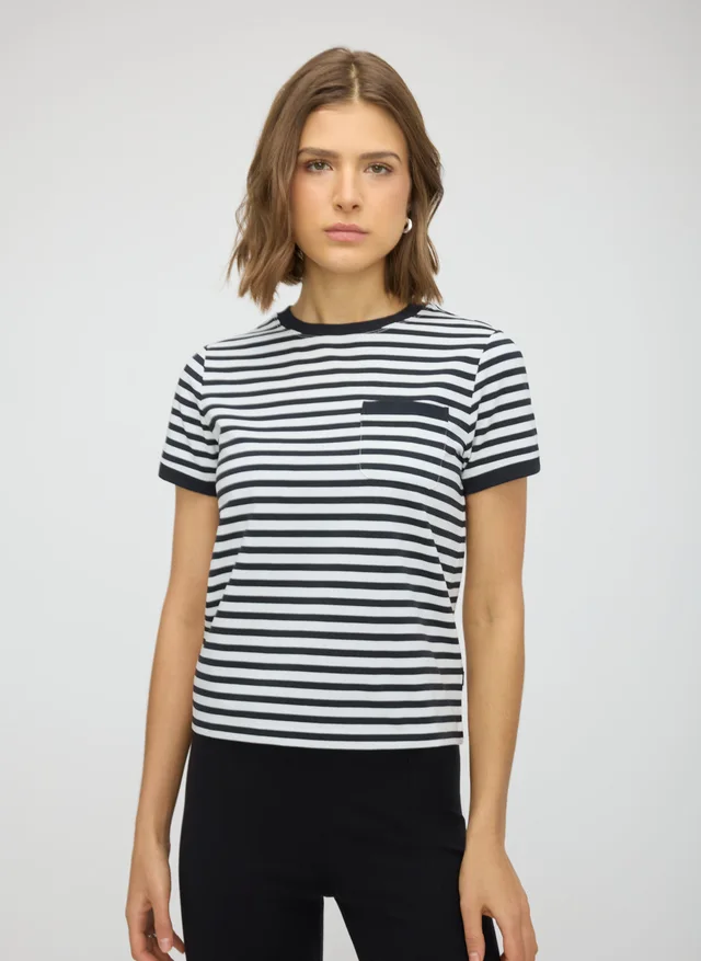 Kit and Ace Soho Pocket Tee in Black Prima Cotton from Kit and Ace, photo 1 of 1