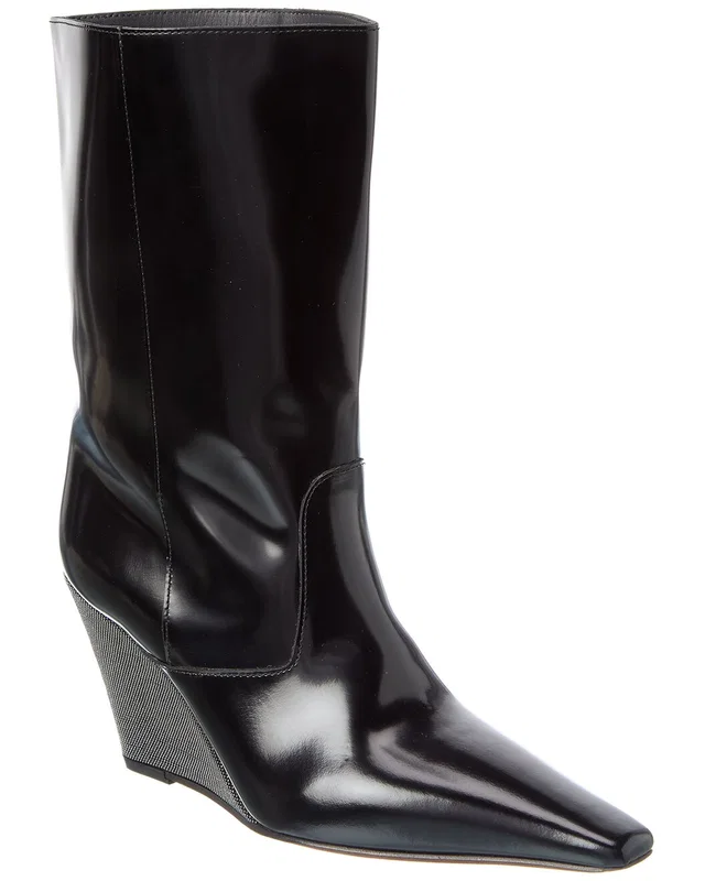 Brunello Cucinelli Leather Bootie, image 1 of 1 from Gilt