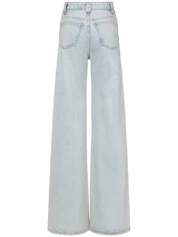 Khaite High-waisted wide-leg jeans in 98% Cotton, 2% Polyurethane, photo 4 of 5 from LUISAVIAROMA