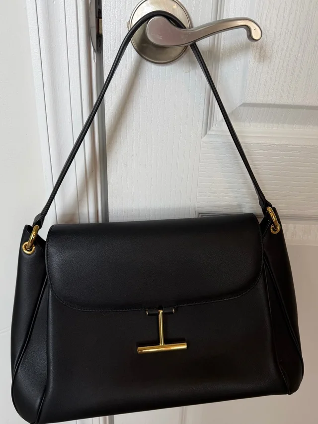 Tom Ford Tara Black Medium Shoulder Purse in black from Poshmark