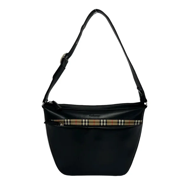 Burberry Leather Canvas Shoulder Bag in Canvas from LuxUness