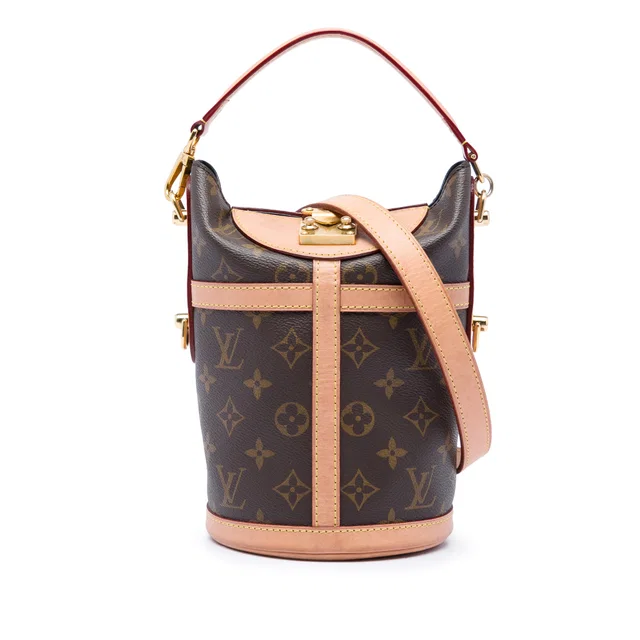 Brown Louis Vuitton Monogram Duffle Bucket Bag in Brown Coated canvas from Designer Revival