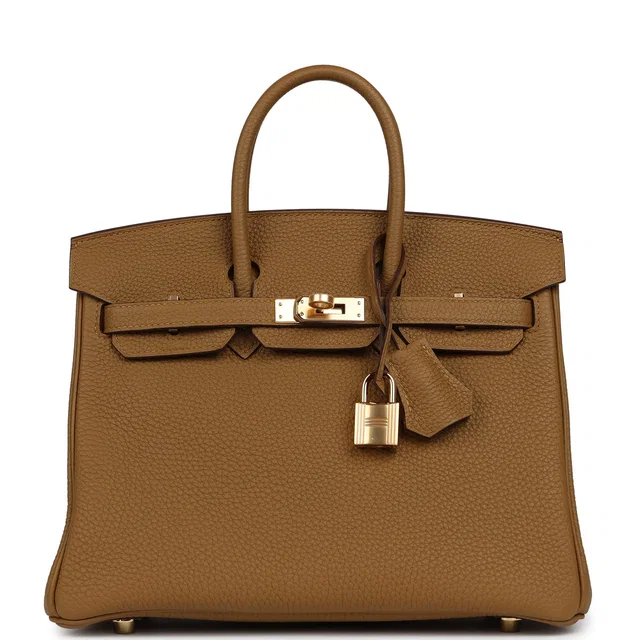 Hermès Birkin 25 Bronze D'ore Togo Gold Hardware in Togo leather from Madison Avenue Couture