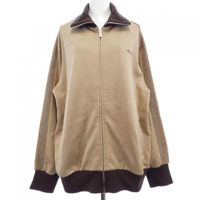 Miu Miu Jerjey Zipper Sweatshirt from The Reluxe