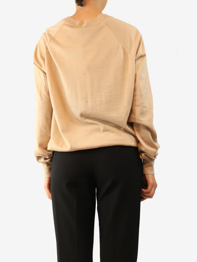 Miu Miu Neutral cashmere logo cardigan - size UK 12 in Cashmere from Sign of the Times, photo 2 of 2