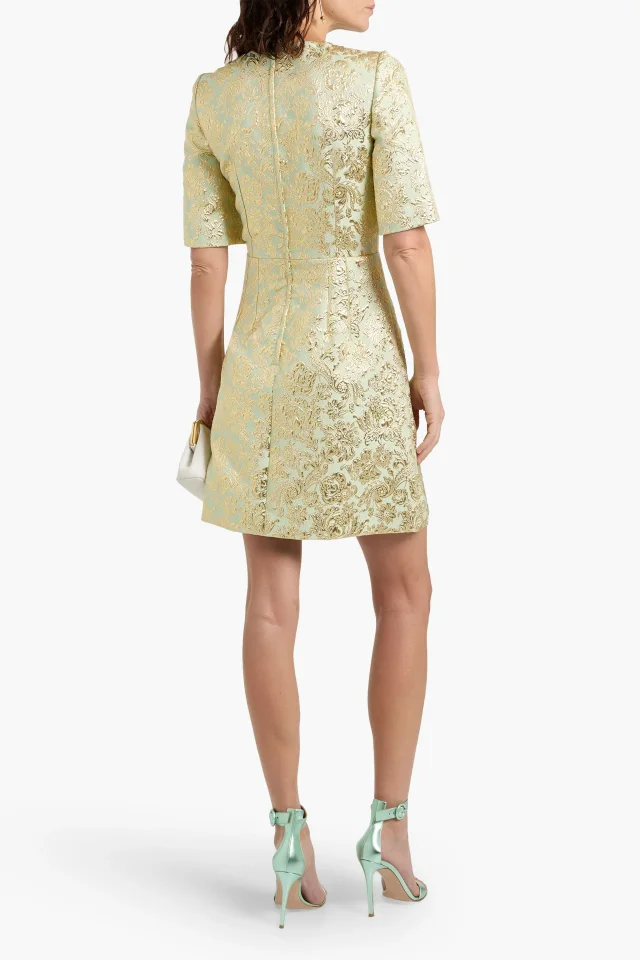 Dolce&Gabbana Metallic Brocade Mini Dress, photo 3 of 4 from THE OUTNET