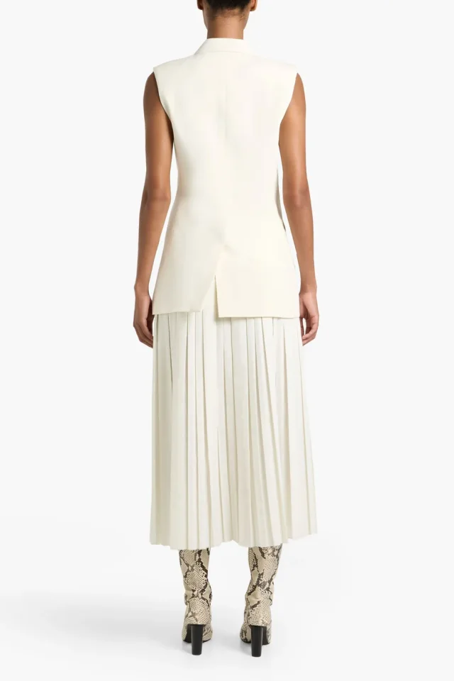 Gabriela Hearst Mayte Double-Breasted Silk and Wool-Blend Vest, photo 4 of 8 from THE OUTNET