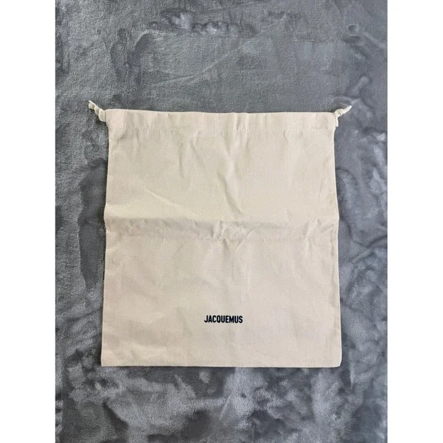 Jacquemus Women's Dust Bag Large Cream Heavyweight Canvas Fabric Black in black|red Canvas from Poshmark