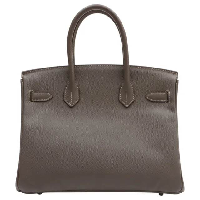 Hermès 2011 Cartier Candy Barkin 30 Etoupe/Blue Tauraasa from VINTAGE QOO TOKYO, photo 2 of 14