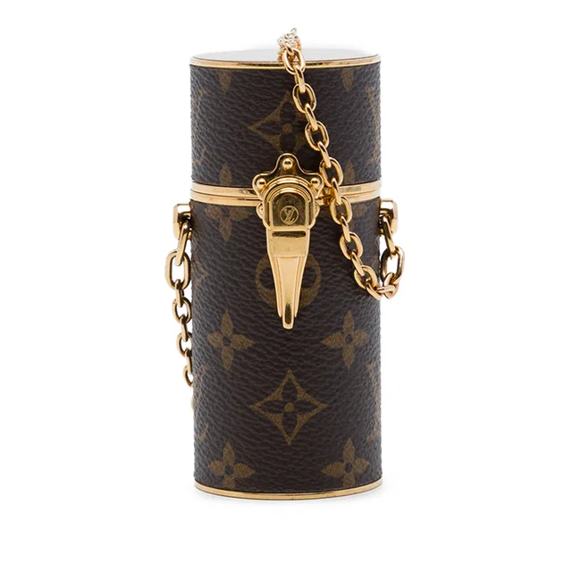 Brown Louis Vuitton Monogram Lipstick Case in Brown Coated canvas from Designer Revival