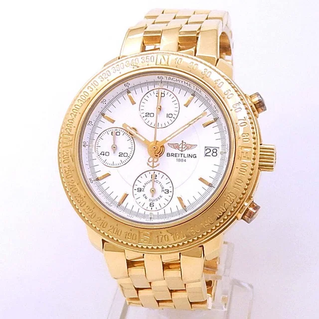 Breitling Astromat Longitude Automatic Chronometer White Dial Mens Watch K20405 in yellow|gold|white from Jomashop.com