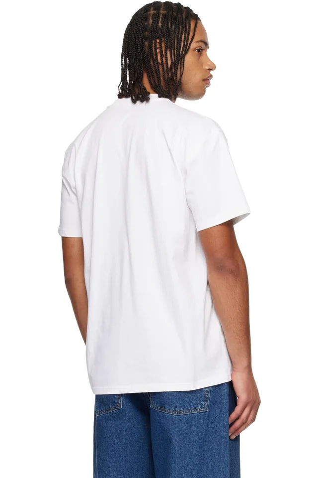 Carhartt Work In Progress White S/S American Script T-shirt, photo 3 of 4 from SSENSE