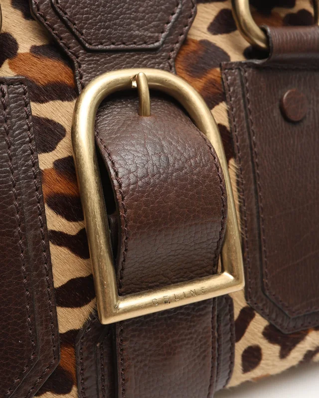 Celine Ella Leopard Ponyhair Hobo Bag in Denim from A Retro Tale, photo 6 of 10