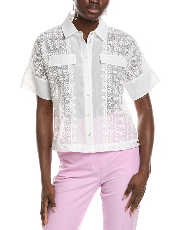 Marc Cain Embroidered Lace Blouse, image 1 of 1 from Rue La La