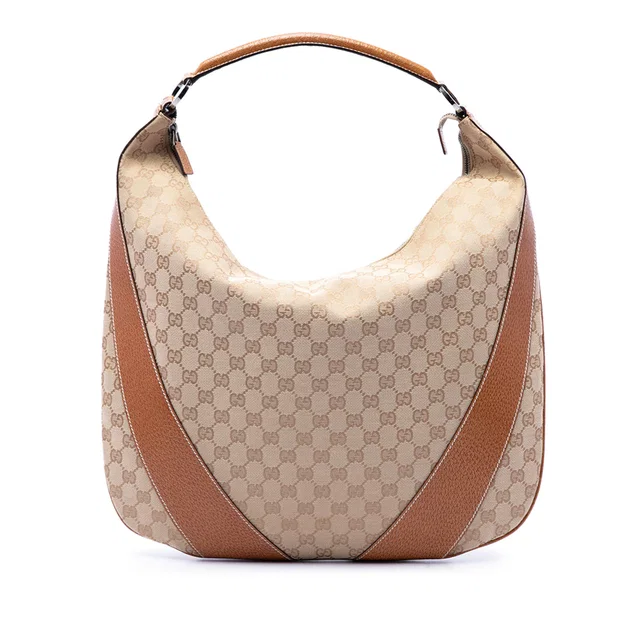 Beige Gucci GG Canvas Hobo in Beige Canvas from Designer Revival, photo 1 of 1