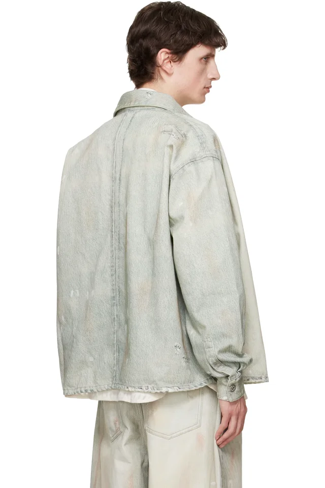 Won Hundred Blue Maza Printed Denim Shirt, photo 3 of 4 from SSENSE