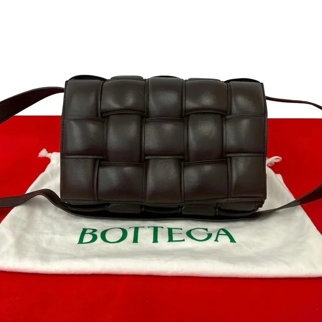 Bottega Veneta Padded Cassette Leather Shoulder Bag in Brown in red|brown Leather from Grailed