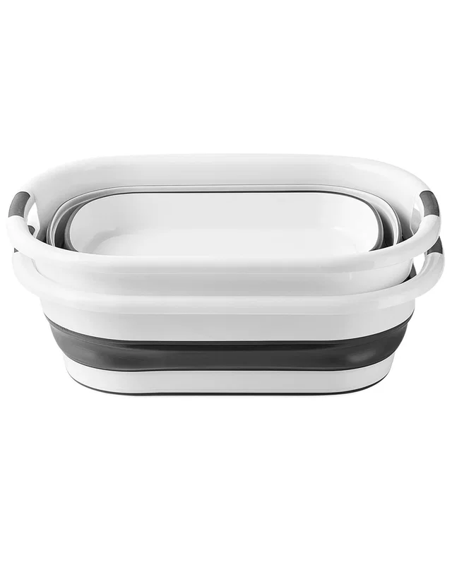 Around The Home Set of 2 Oval Collapsable Laundry Bins, image 1 of 1 from Rue La La