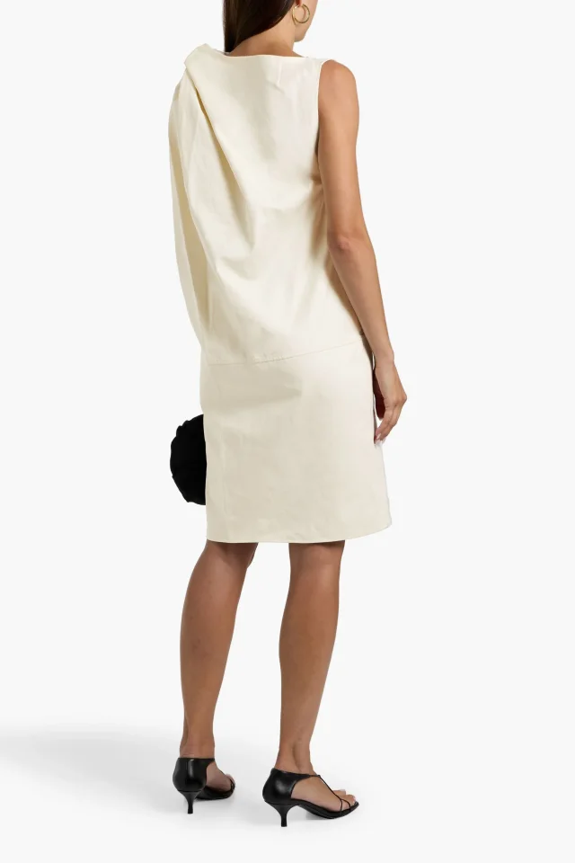 Toteme Twisted cotton and linen-blend dress, photo 3 of 8 from THE OUTNET