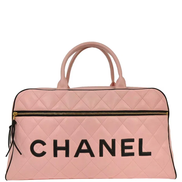 Chanel 1994-1996 Pink Calfskin Bowling Bag in Pink Calfskin from AMORE Vintage Tokyo