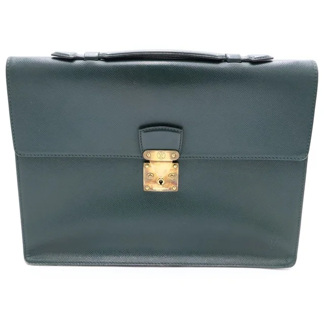 Louis Vuitton Taiga Clado Epi Sea Leather Handbag Briefcase Green in Green Leather from The Reluxe
