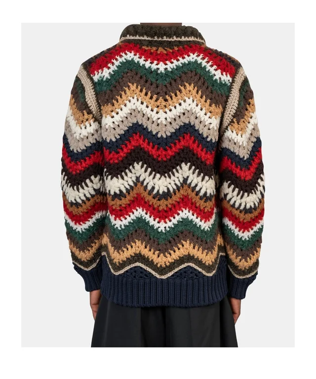 Sacai colorful knit jacket, photo 3 of 4 from SENSER