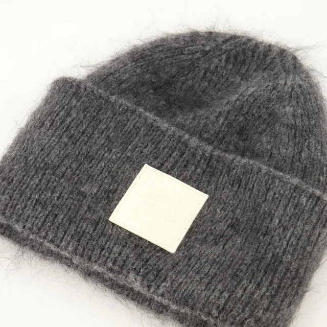 Ami Paris AMI Logo Patch Knitted Beanie, photo 3 of 4 from SENSER
