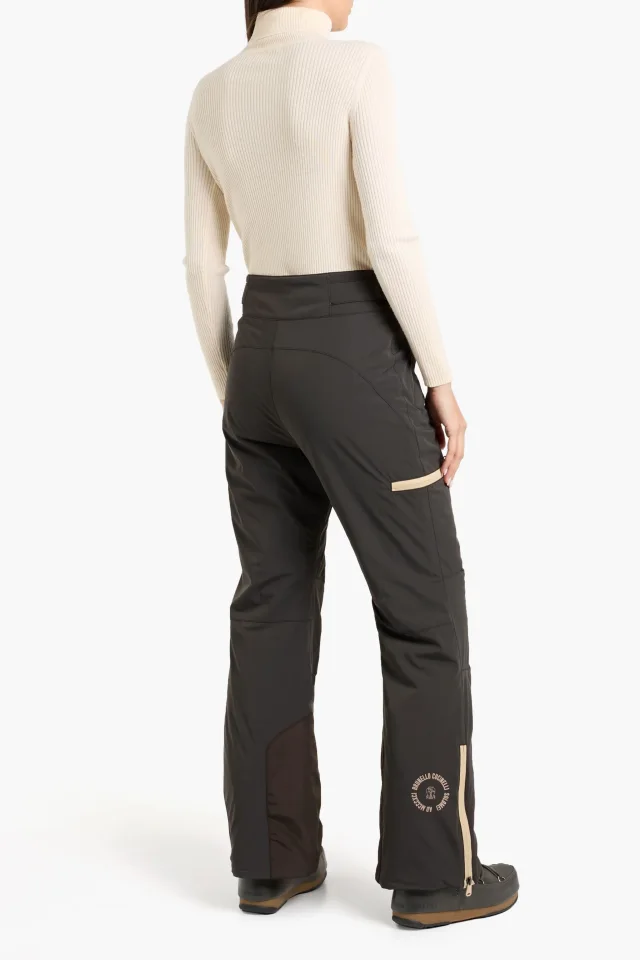 Brunello Cucinelli Logo-Print Bootcut Ski Pants in Anthracite, photo 3 of 4 from THE OUTNET
