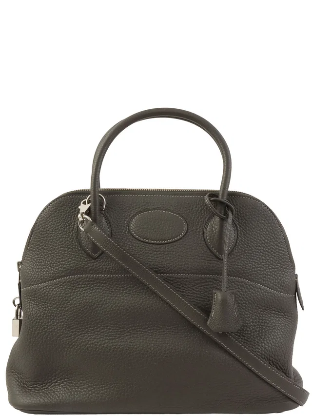 Hermès 2005 Bolide 31 Graphite in Grey Clemence leather from VINTAGE QOO TOKYO