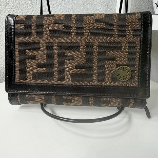 Fendi Men's Wallets - Brown in red|brown from Depop, photo 1 of 1