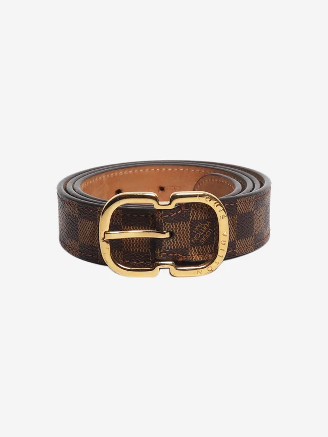 Louis Vuitton Brown Damier Ebene slim belt in Brown Canvas from Sign of the Times