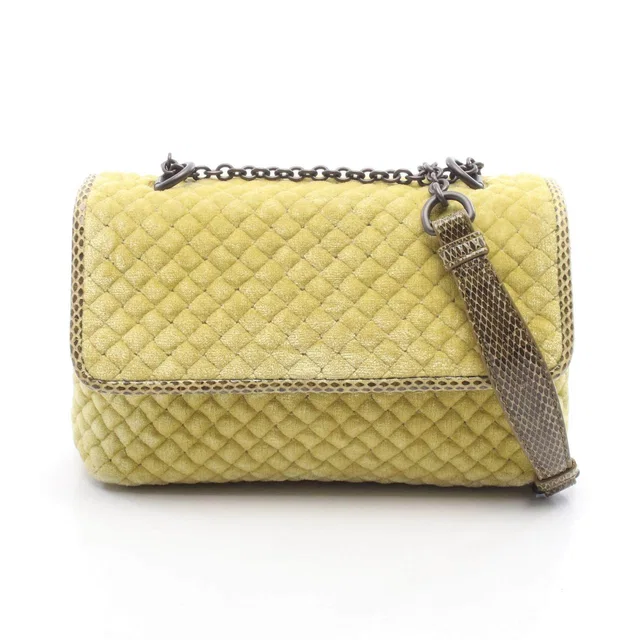Bottega Veneta Olimpia Exotic Leather Velvet Shoulder Bag in Velvet from LuxUness