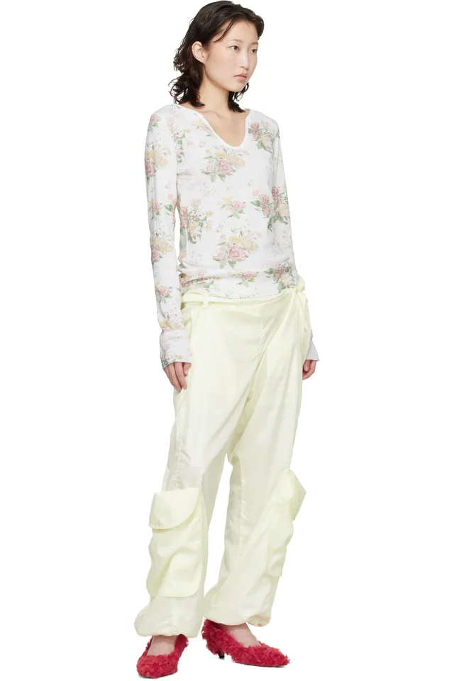 OPEN YY Yellow Rolled Waist Cargo Wind Cargo Pants, photo 4 of 4 from SSENSE