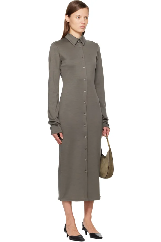 Rier Gray Polar Midi Dress, photo 2 of 4 from SSENSE