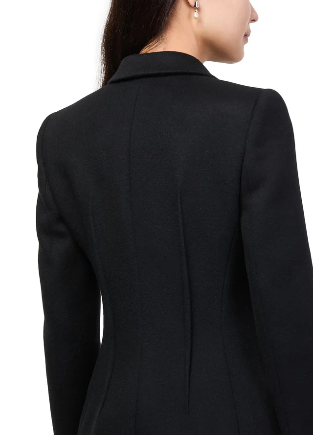 MCQUEEN Dart long coat in Black 100% wool, photo 5 of 6 from 24S (US)
