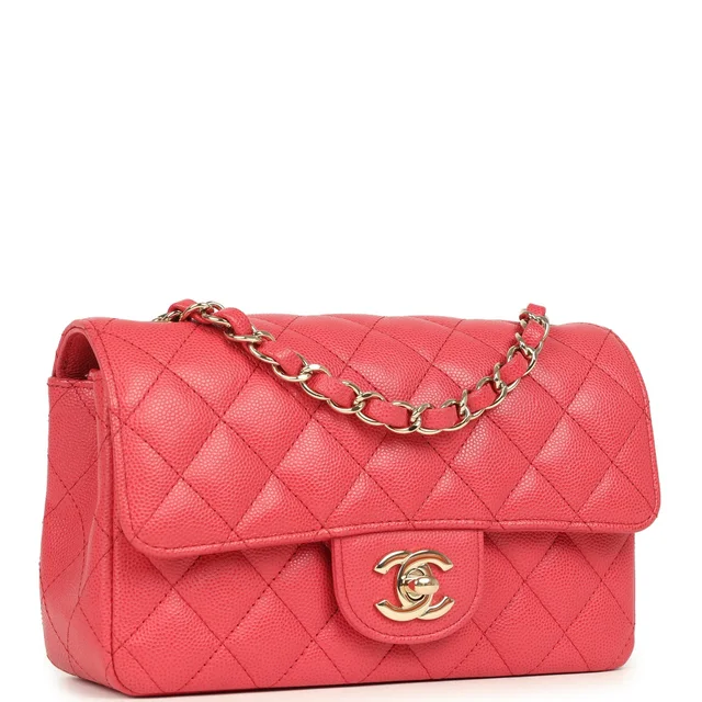 Chanel Mini Classic Rectangular Flap Bag Dark Pink Caviar Light Gold Hardware in Pink Caviar from Madison Avenue Couture, photo 2 of 2